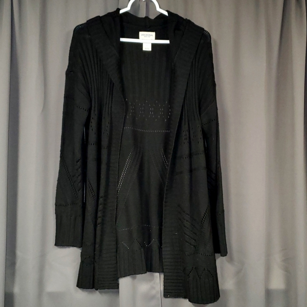 Arizona Jean Co Large Black Cardigan Sweater